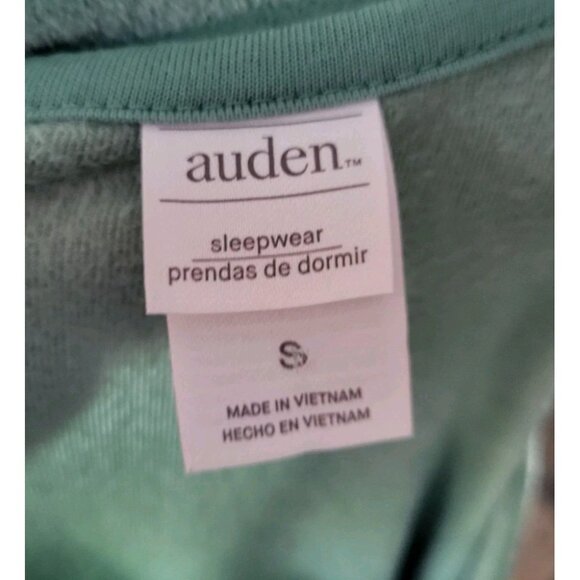 New Auden Green Lightweight Stretch Velour 2pc Loungewear Pajamas Pockets S - Picture 6 of 9